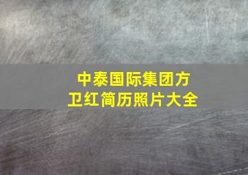 中泰国际集团方卫红简历照片大全