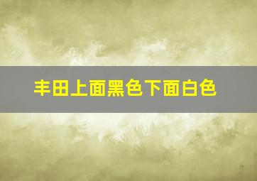 丰田上面黑色下面白色