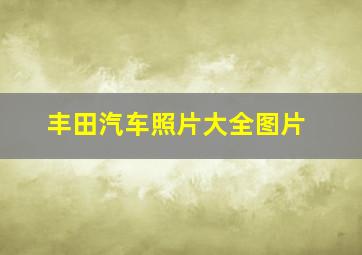 丰田汽车照片大全图片