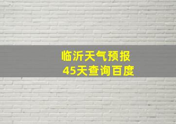 临沂天气预报45天查询百度