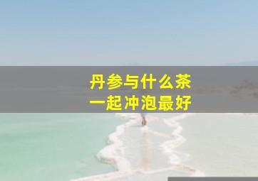 丹参与什么茶一起冲泡最好