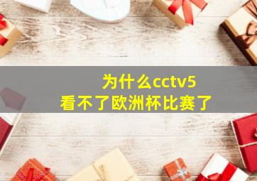 为什么cctv5看不了欧洲杯比赛了