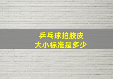 乒乓球拍胶皮大小标准是多少