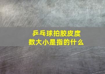 乒乓球拍胶皮度数大小是指的什么