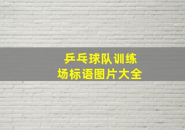 乒乓球队训练场标语图片大全