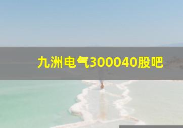 九洲电气300040股吧