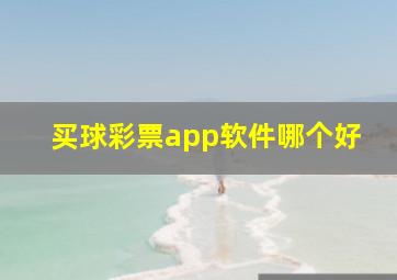 买球彩票app软件哪个好