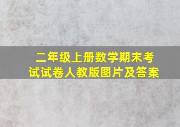 二年级上册数学期末考试试卷人教版图片及答案