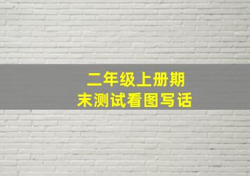 二年级上册期末测试看图写话