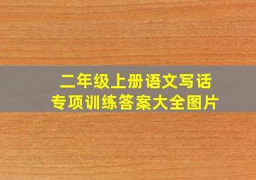 二年级上册语文写话专项训练答案大全图片