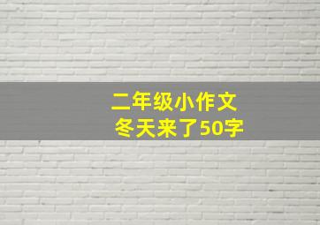 二年级小作文冬天来了50字