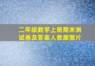 二年级数学上册期末测试卷及答案人教版图片