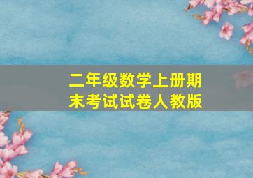 二年级数学上册期末考试试卷人教版