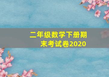 二年级数学下册期末考试卷2020