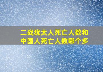 二战犹太人死亡人数和中国人死亡人数哪个多