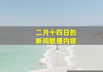 二月十四日的新闻联播内容