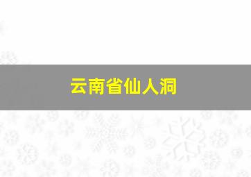 云南省仙人洞