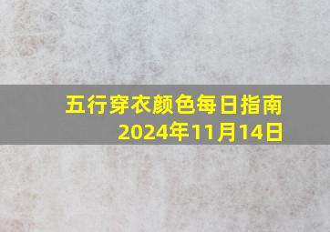 五行穿衣颜色每日指南2024年11月14日