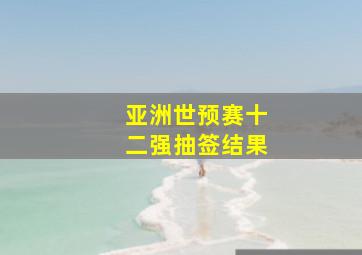 亚洲世预赛十二强抽签结果