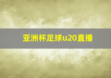 亚洲杯足球u20直播