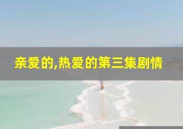 亲爱的,热爱的第三集剧情