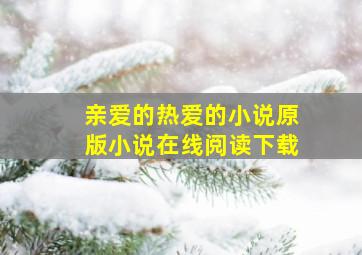 亲爱的热爱的小说原版小说在线阅读下载