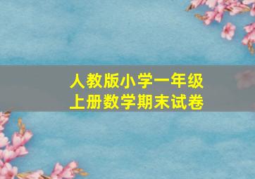 人教版小学一年级上册数学期末试卷