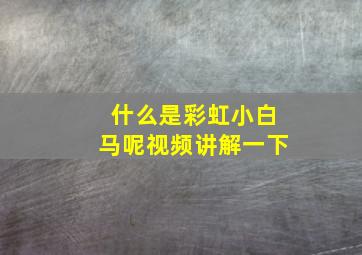 什么是彩虹小白马呢视频讲解一下