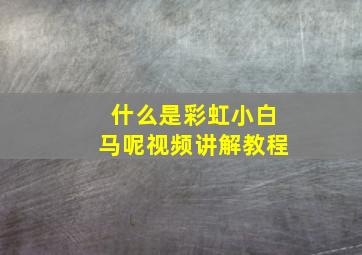 什么是彩虹小白马呢视频讲解教程