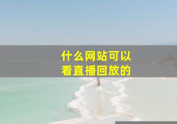 什么网站可以看直播回放的