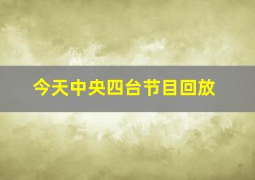 今天中央四台节目回放