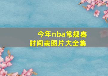 今年nba常规赛时间表图片大全集