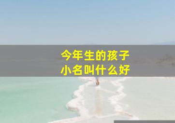 今年生的孩子小名叫什么好