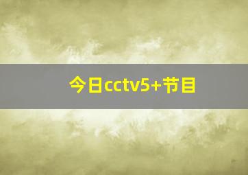 今日cctv5+节目