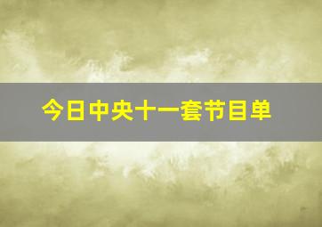 今日中央十一套节目单