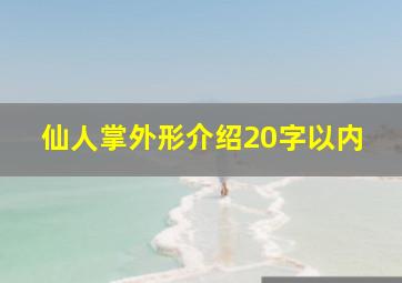 仙人掌外形介绍20字以内