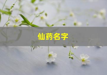 仙药名字