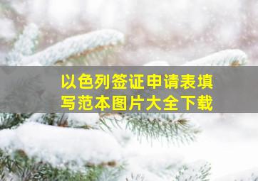 以色列签证申请表填写范本图片大全下载