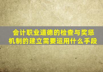 会计职业道德的检查与奖惩机制的建立需要运用什么手段