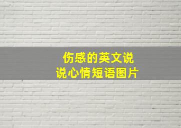 伤感的英文说说心情短语图片