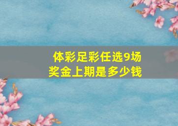 体彩足彩任选9场奖金上期是多少钱