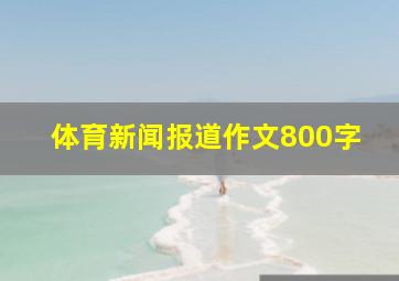 体育新闻报道作文800字