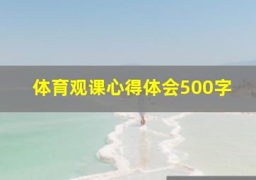 体育观课心得体会500字