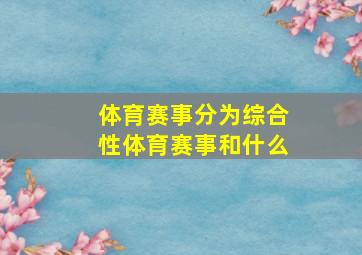 体育赛事分为综合性体育赛事和什么