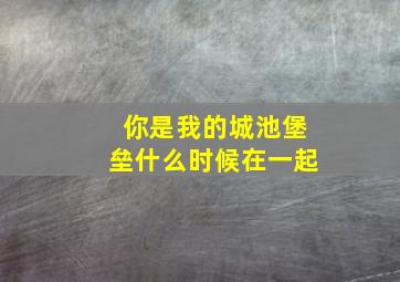 你是我的城池堡垒什么时候在一起