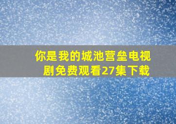 你是我的城池营垒电视剧免费观看27集下载