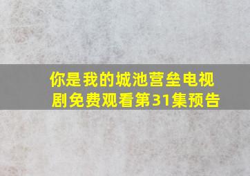 你是我的城池营垒电视剧免费观看第31集预告