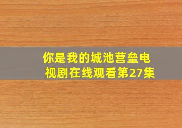 你是我的城池营垒电视剧在线观看第27集