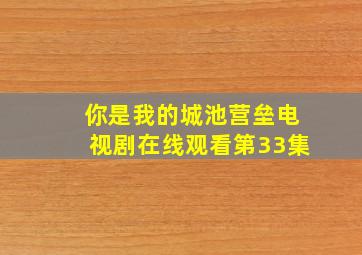 你是我的城池营垒电视剧在线观看第33集