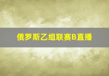 俄罗斯乙组联赛B直播